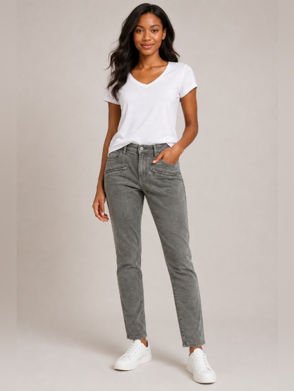 Lucky Brand Charlie Skinny Gray Soft Handcrafted Corduroy Jeans- Size: 10/30A